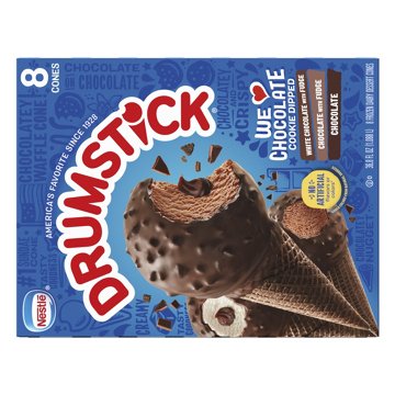 Nestle Drumstick We Love Chocolate Cookie Dipped Sundae Cones Variety Pack, 8 ct