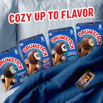 Nestle Drumstick We Love Chocolate Cookie Dipped Sundae Cones Variety Pack, 8 ct
