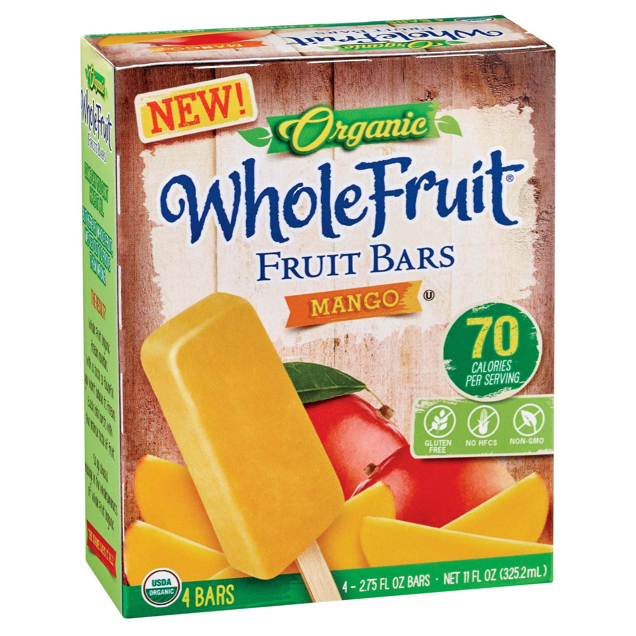 Whole Fruit Organic Mango Fruit Bars Shop Bars & Pops at HEB
