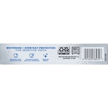 H-E-B Sensitive Fluoride Toothpaste - Whitening, 3.4 oz