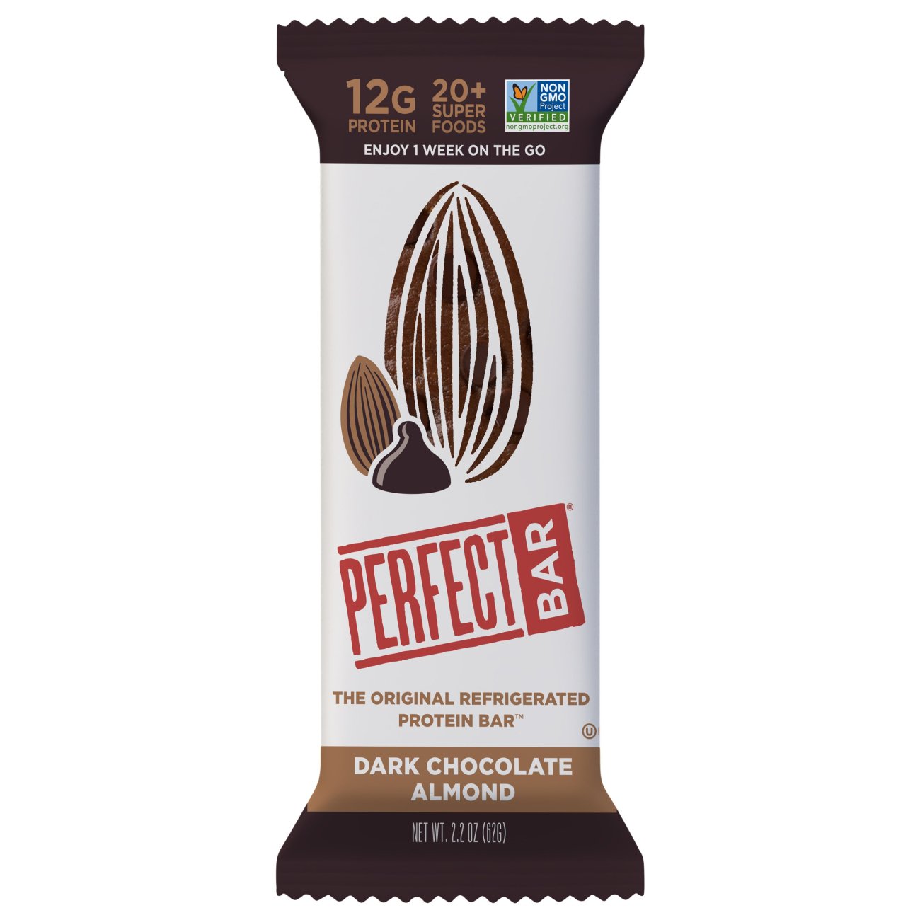 Perfect Bar Dark Chocolate Almond Protein Bar 12g Protein Shop Granola And Snack Bars At H E B 5486