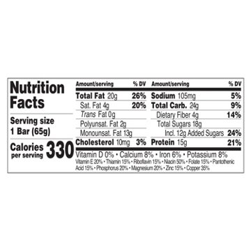 Perfect Bar 15g Protein Bar - Dark Chocolate Chip Peanut Butter