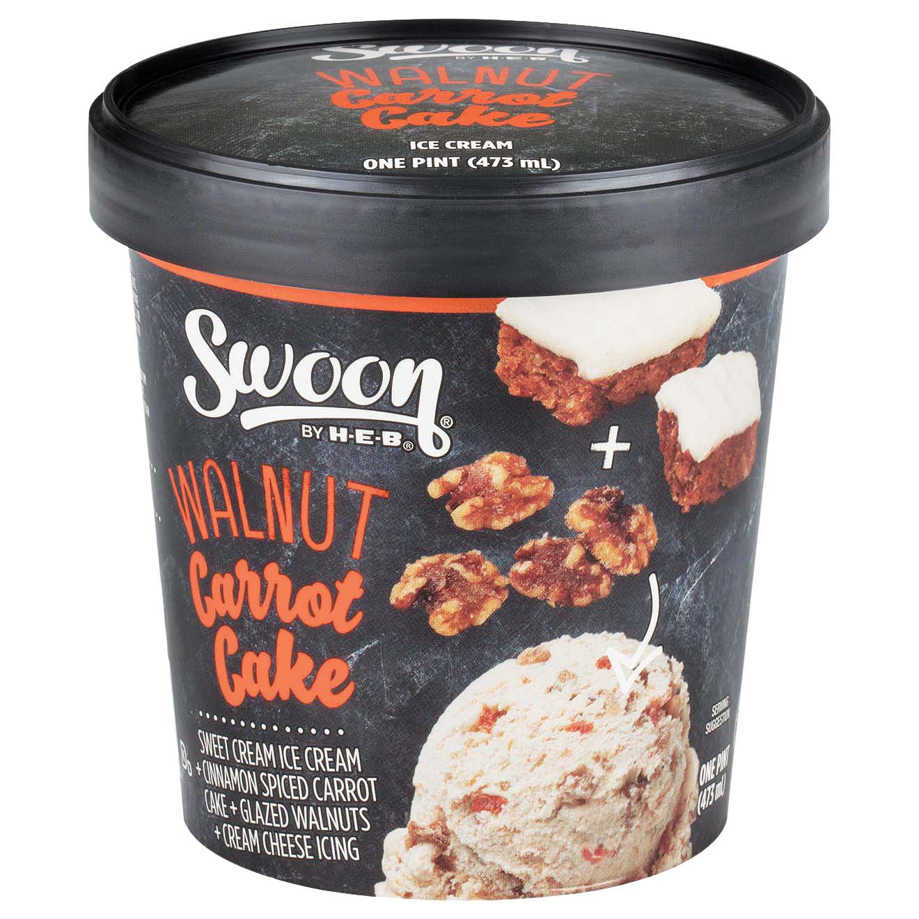 Swoon by HEB Walnut Carrot Cake Ice Cream Shop Ice Cream at HEB