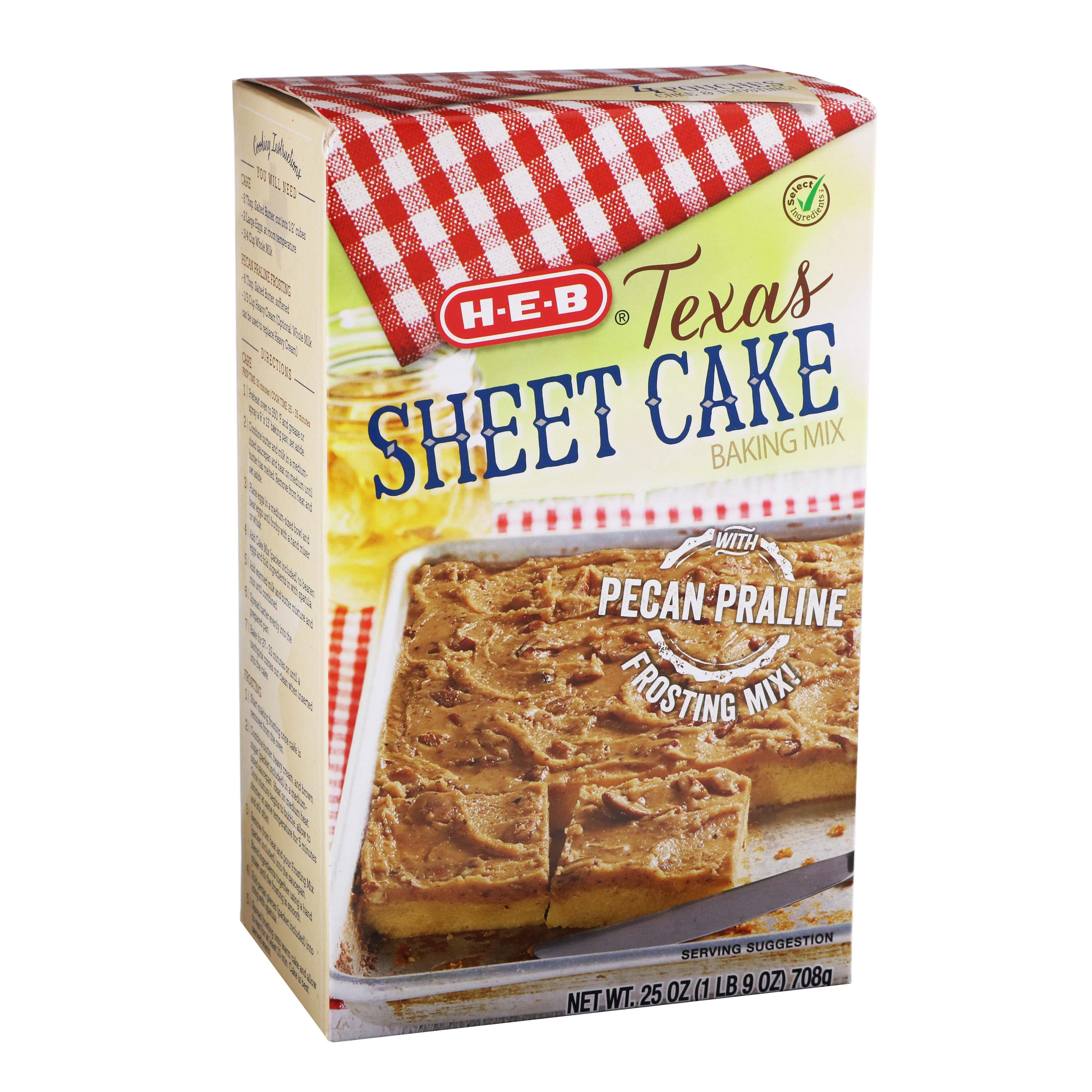 H-E-B Select Ingredients Pecan Praline Texas Sheet Cake - Shop Baking