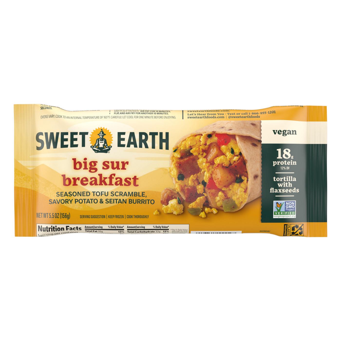 Sweet Earth Frozen Big Sur Breakfast Tofu Scramble Burrito; image 1 of 6