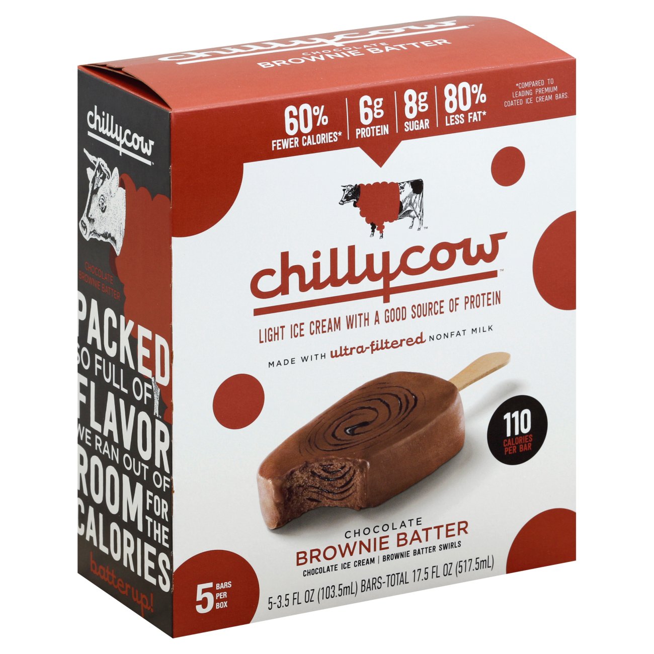 Chilly Cow Chocolate Brownie Batter Bars Shop Ice cream at HEB