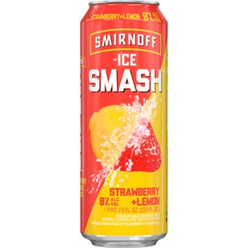 Smirnoff Ice Smash Strawberry And Lemon, 23.5 fl oz