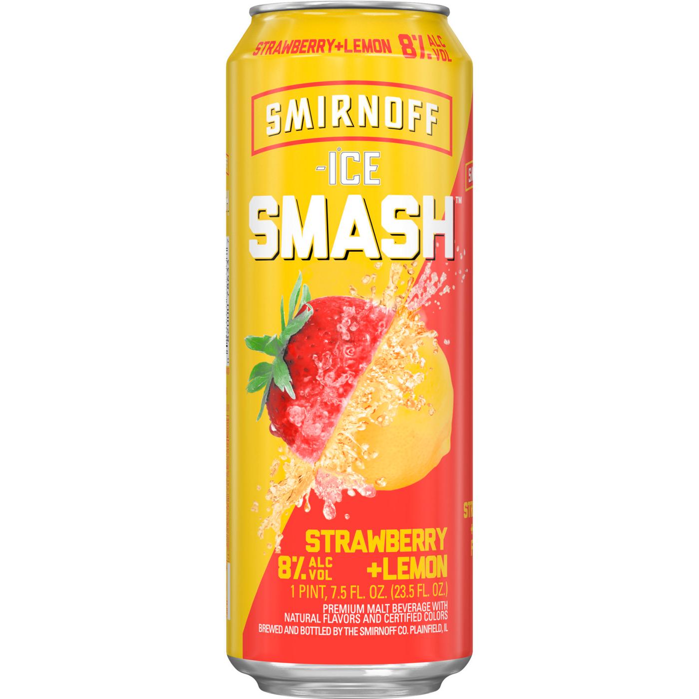 Smirnoff Ice Smash Strawberry And Lemon; image 2 of 3