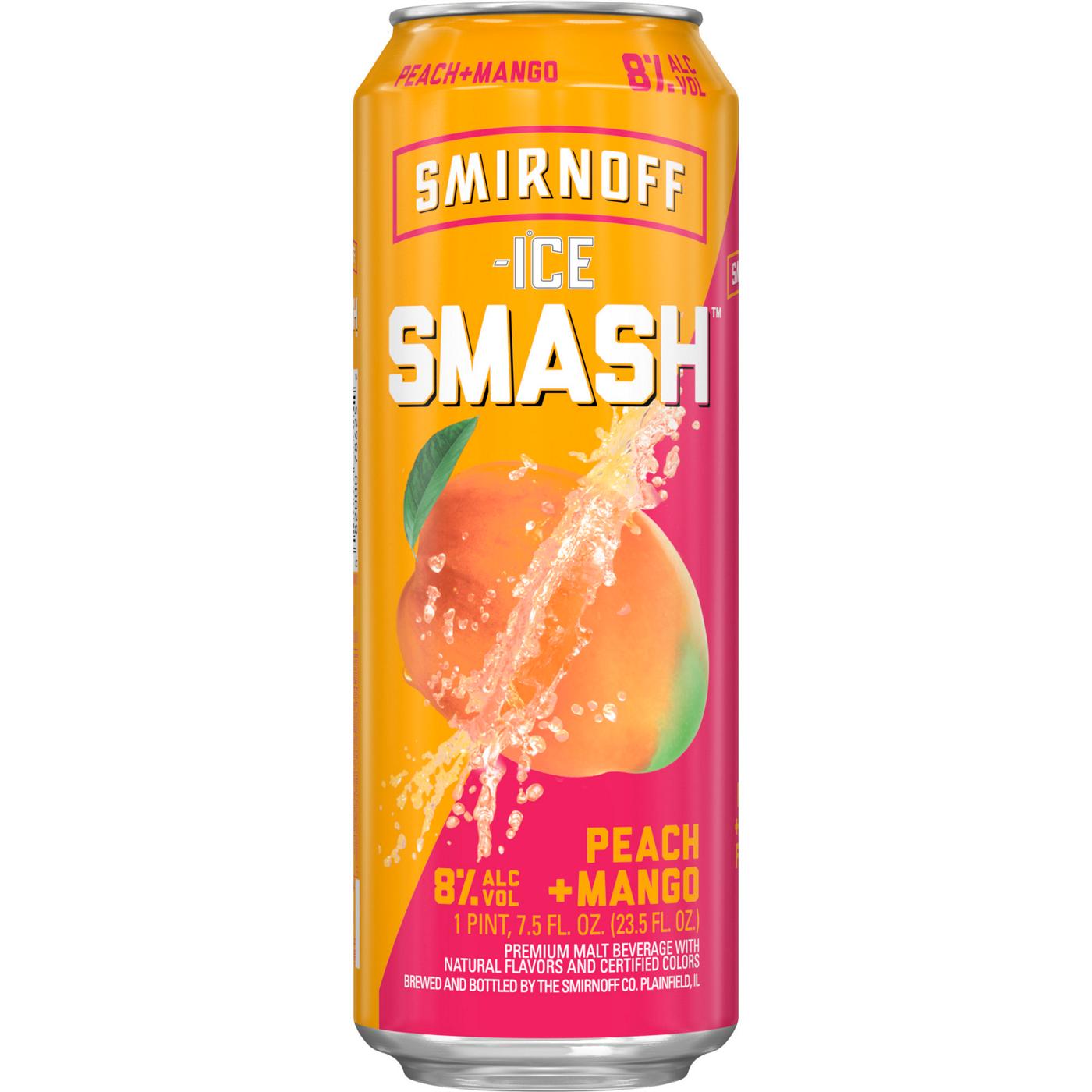 Smirnoff Ice Smash Peach And Mango; image 1 of 3