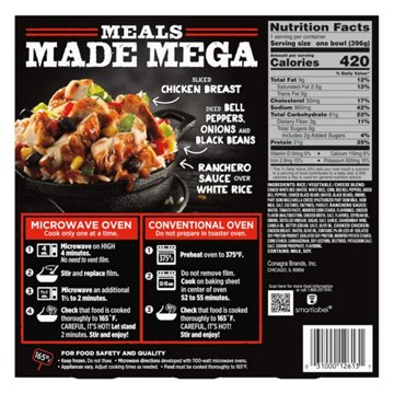 Banquet MEGA Bowls Chicken Fajita Frozen Meal