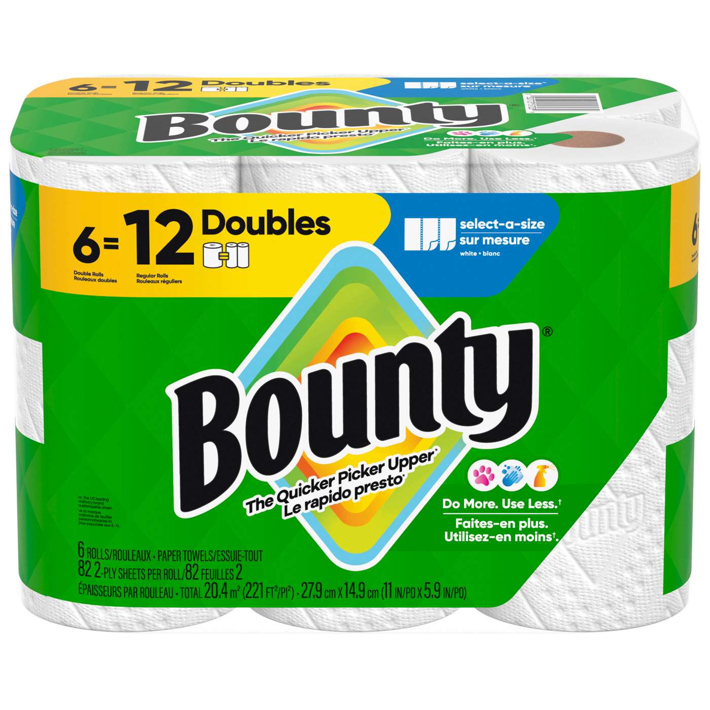 Bounty Select-A-Size White Paper Towels; image 1 of 12