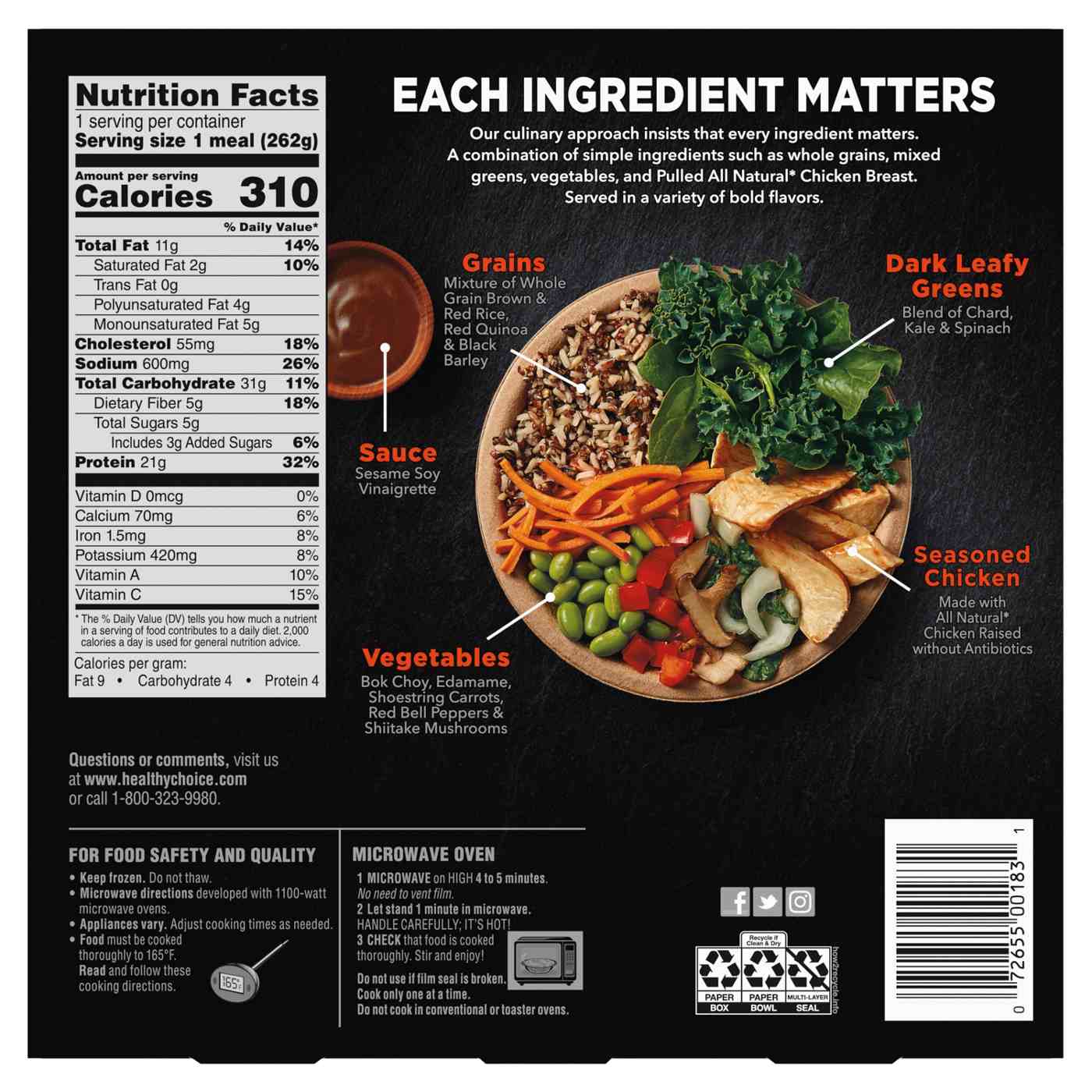 Healthy Choice Power Bowls Shiitake Chicken Frozen Meal; image 5 of 7
