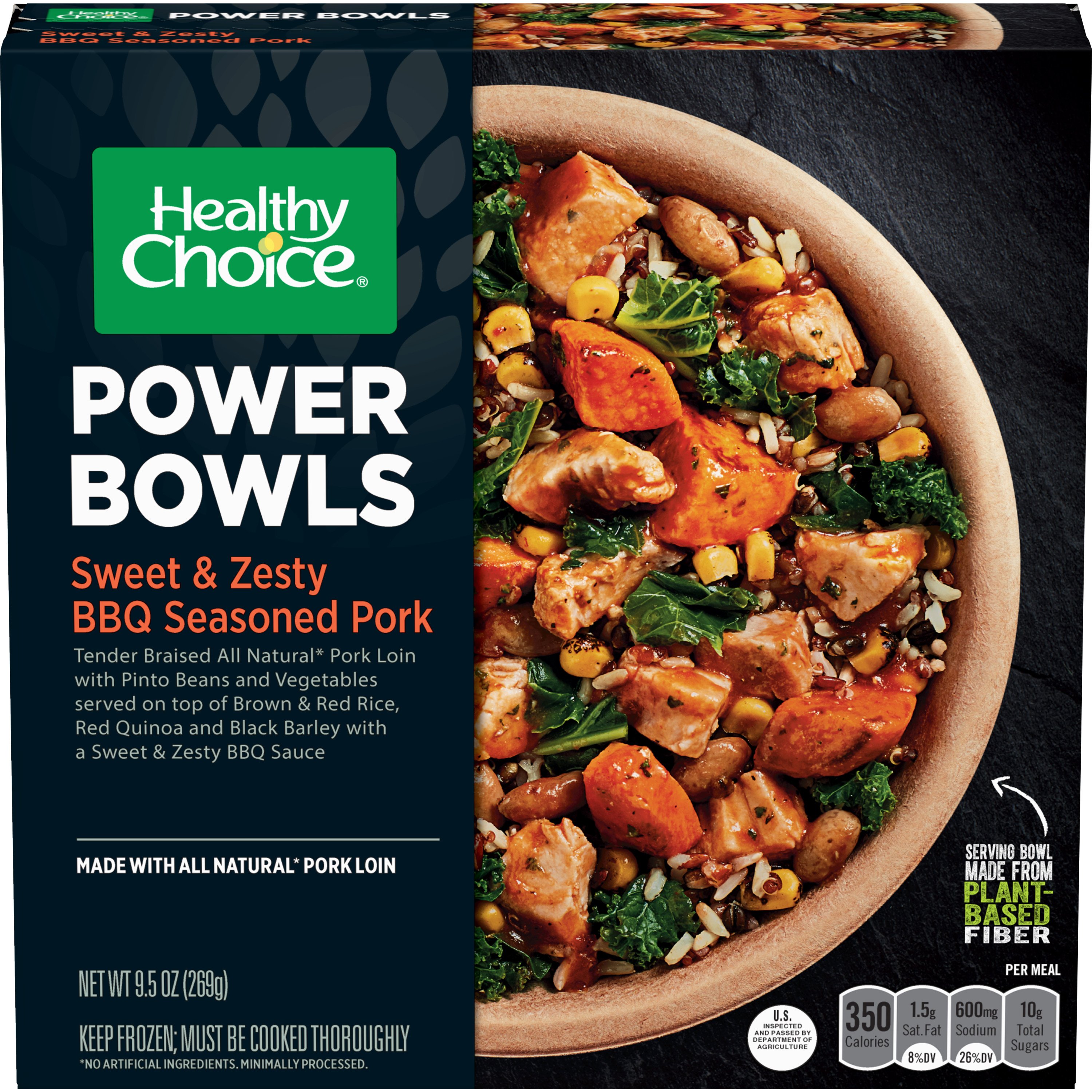 Healthy Choice Power Bowls Sweet & Zesty BBQ Seasoned Pork ...