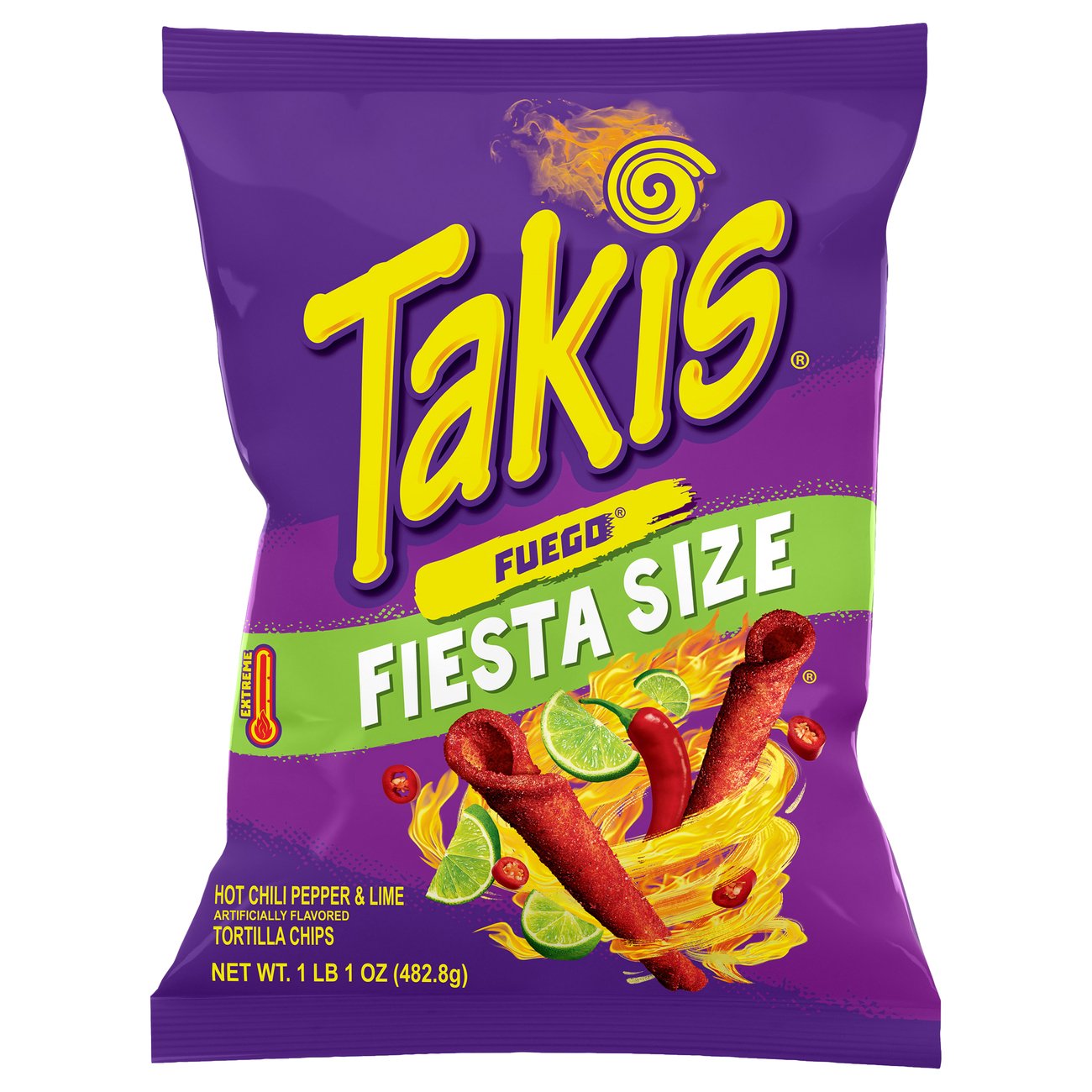 Takis Fuego Tortilla Chips Spicy Chili Pepper & Lime Flavour 280g