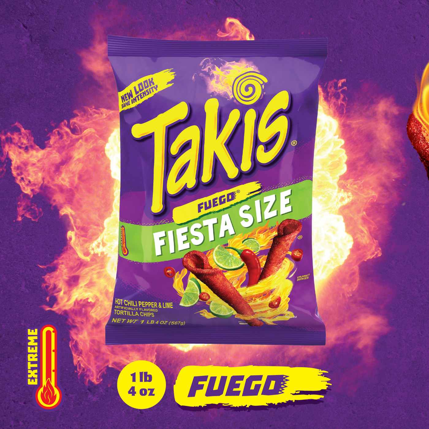 Takis Fuego Hot Chili Pepper & Lime Rolled Tortilla Chips Fiesta Size -  Shop Chips at H-E-B
