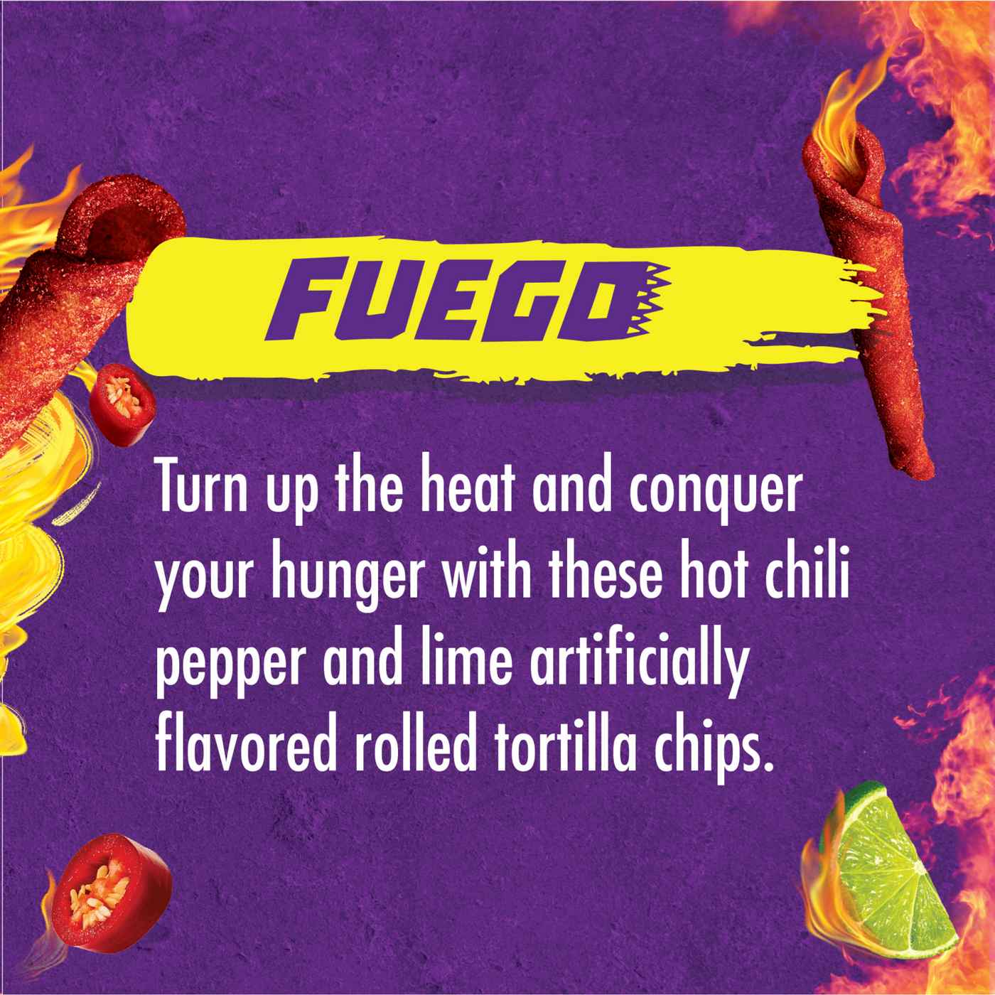 Takis Fuego Hot Chili Pepper & Lime Rolled Tortilla Chips Fiesta