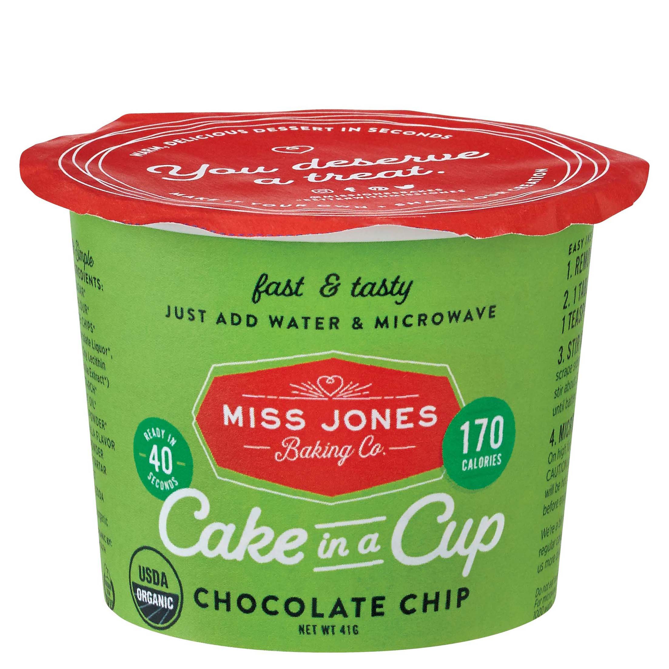 Miss Jones Chocolate Chip Cake in a Cup Shop Baking Mixes at HEB