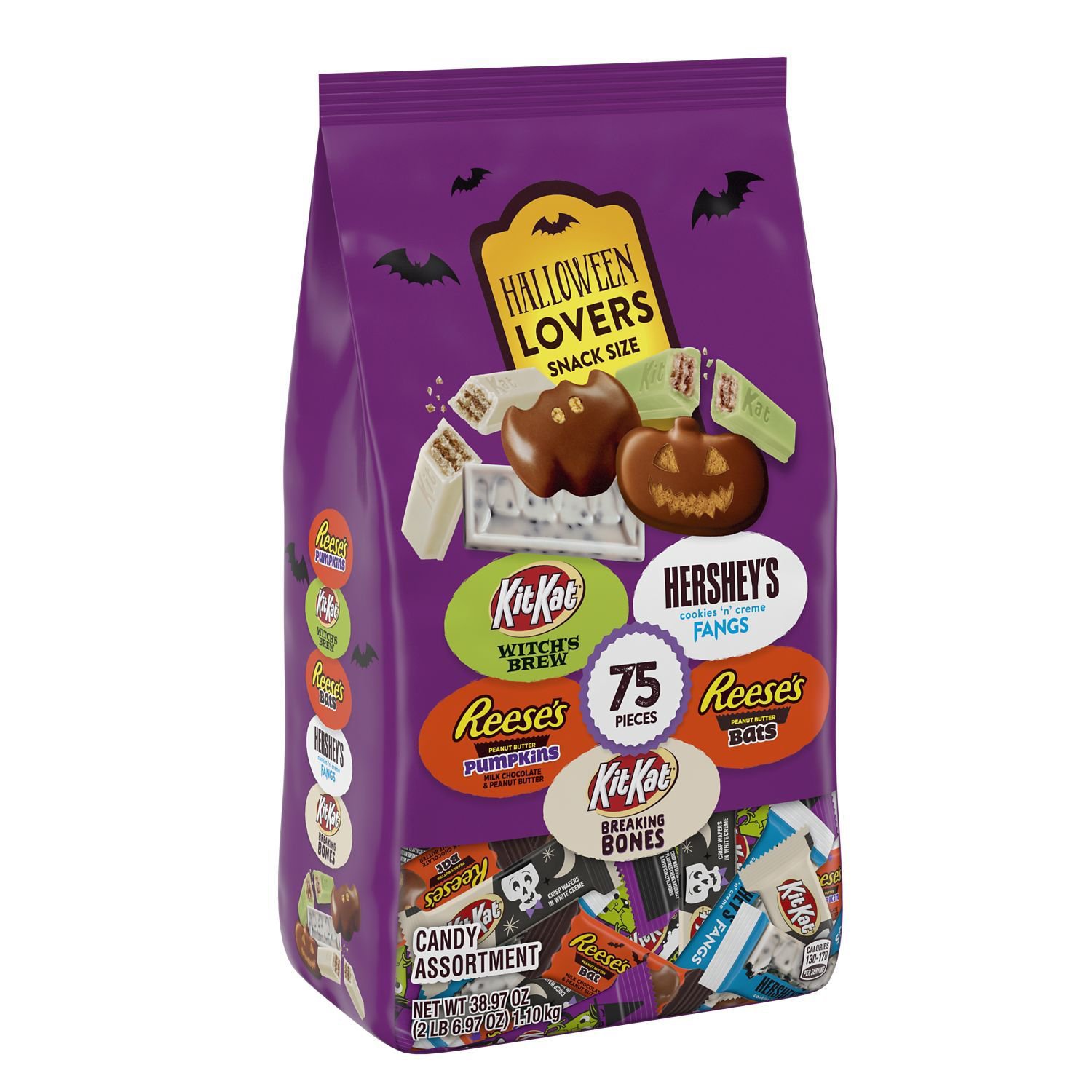 Hershey's Halloween Spooky Shapes Assorted Chocolate Snack Size Candy ...