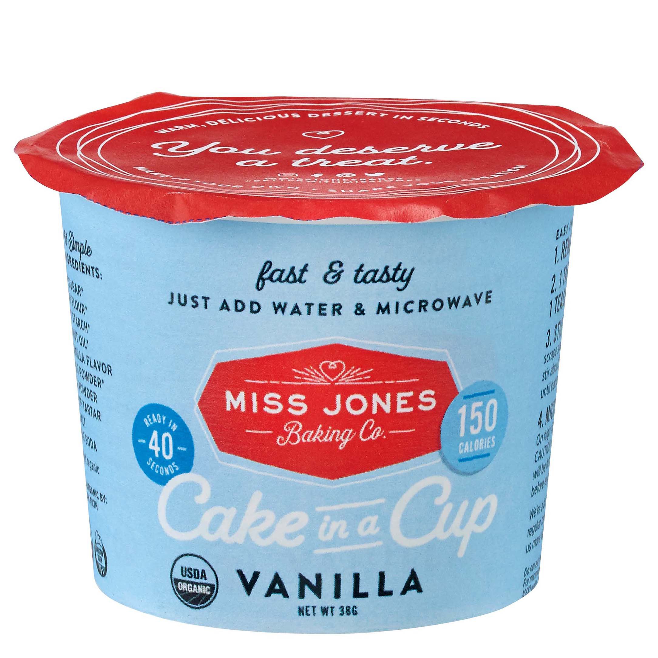 Miss Jones Vanilla Cake in a Cup Shop Baking Mixes at HEB