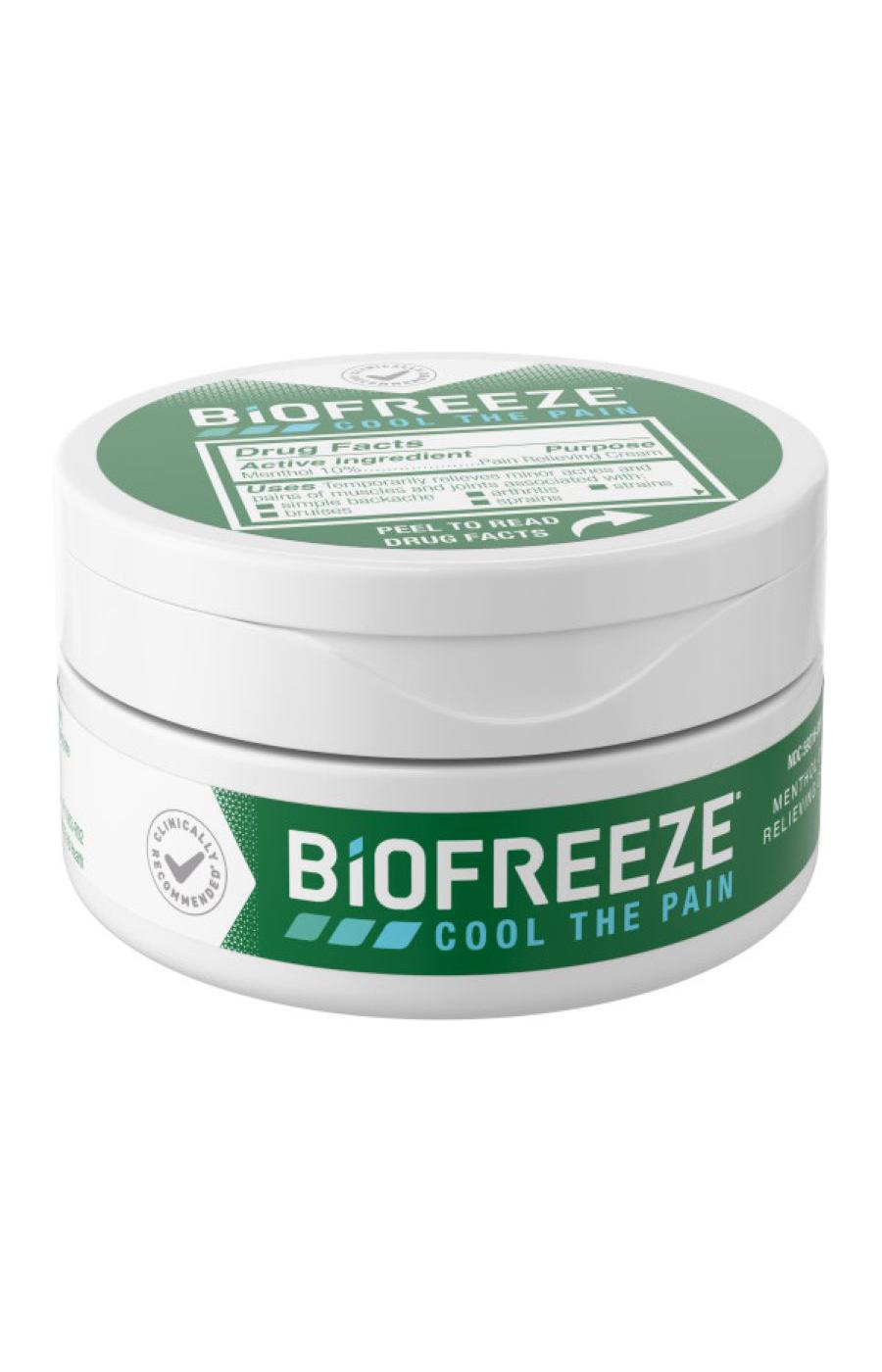 Biofreeze Menthol Pain Relief Cream Jar - Shop Muscle & joint pain