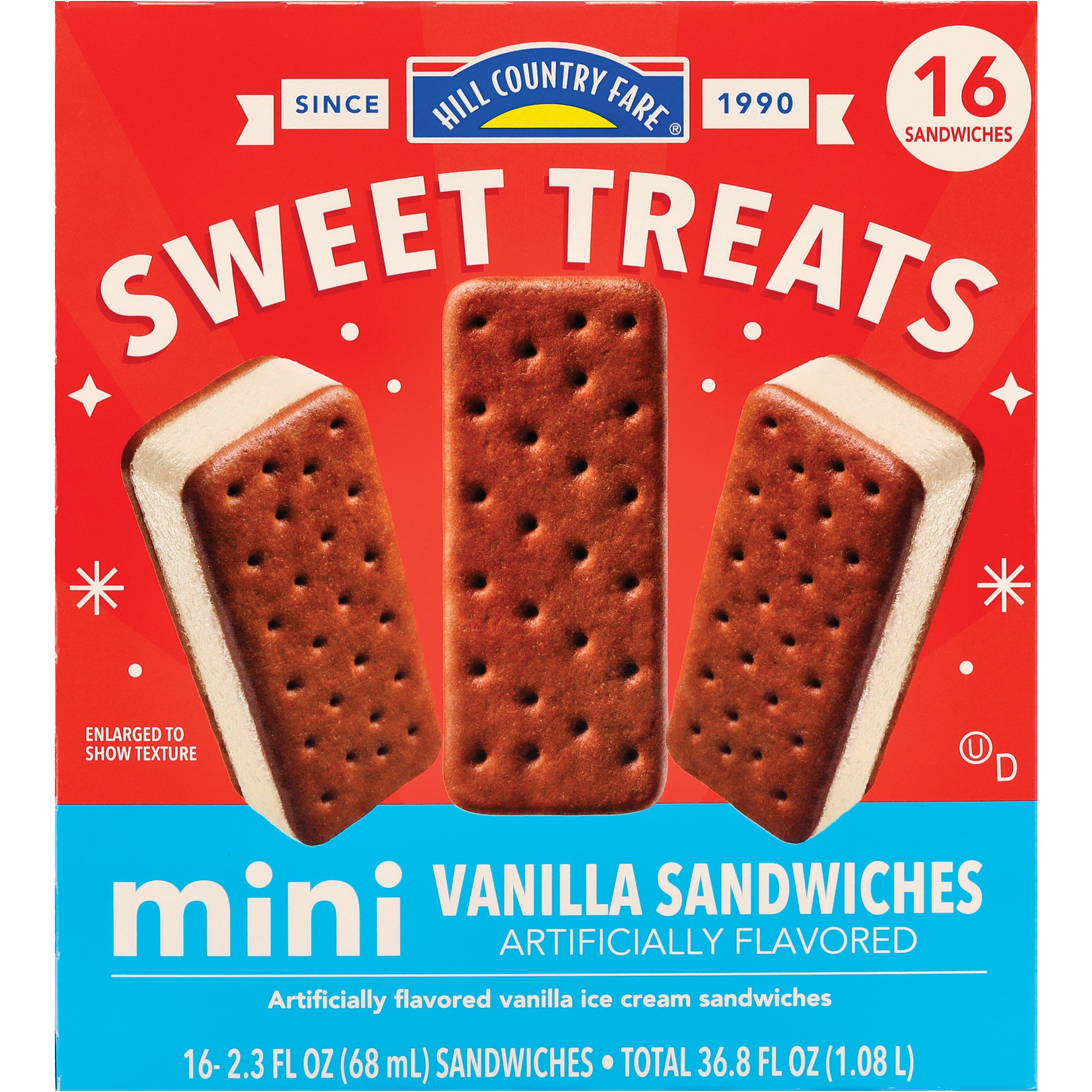 Hill Country Fare Sweet Treats Vanilla Ice Cream Sandwiches 45 OFF