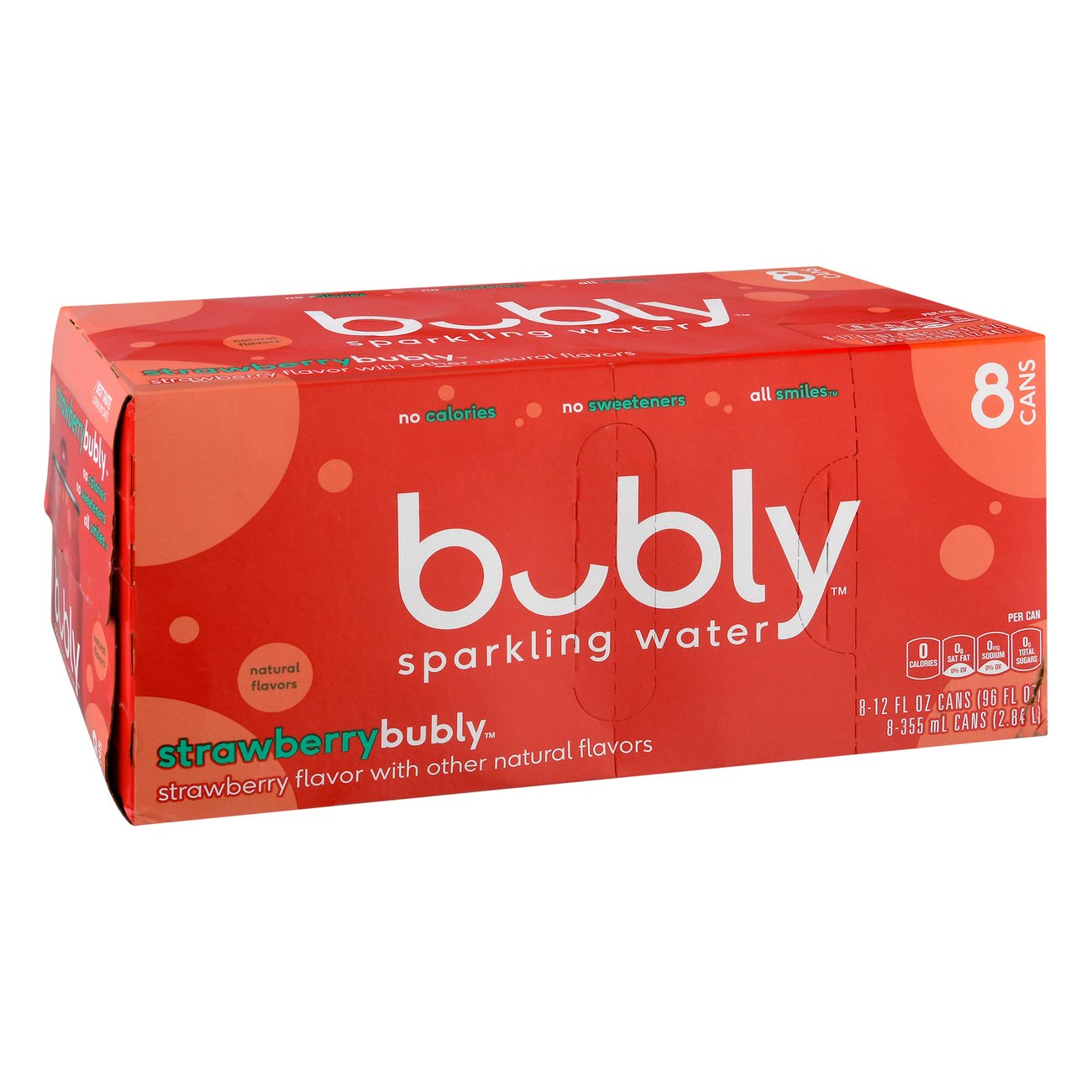 Bubly Strawberry Sparkling Water 12 Oz Cans - Shop Water At H-E-B