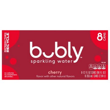 Bubly Cherry Sparkling Water 8 pk Cans
