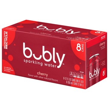 Bubly Cherry Sparkling Water 8 pk Cans