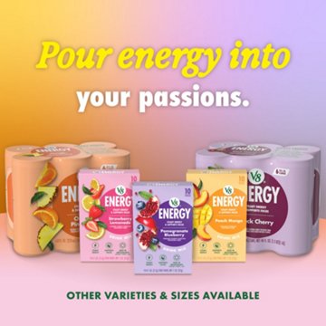 V8 Energy Strawberry Banana Drink 6 pk Cans