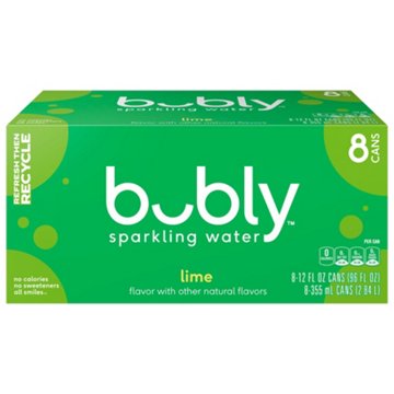 Bubly Lime Sparkling Water 8 pk Cans