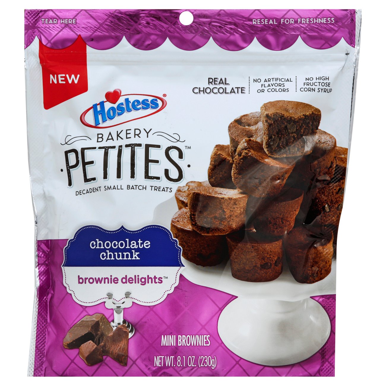 Hostess Bakery Petites Chocolate Chunk Brownie Delights Shop Snack