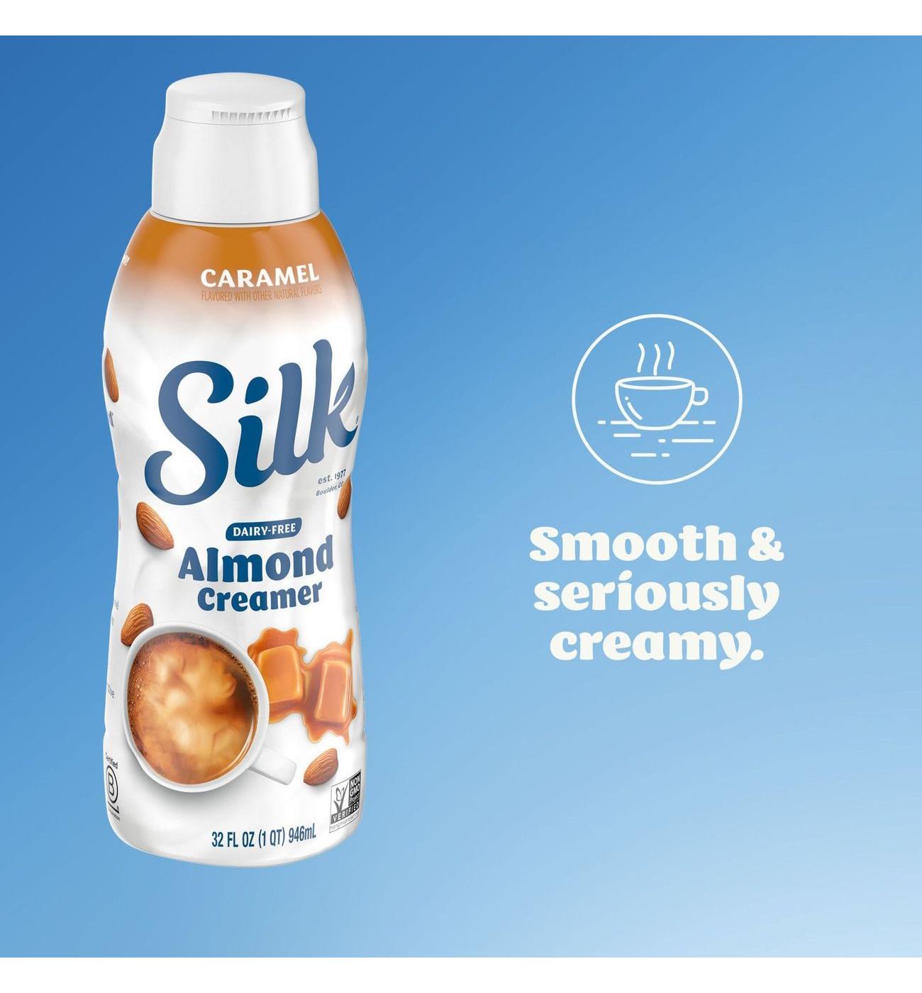 Silk Dairy Free Almond Milk Liquid Coffee Creamer - Caramel ; image 6 of 10