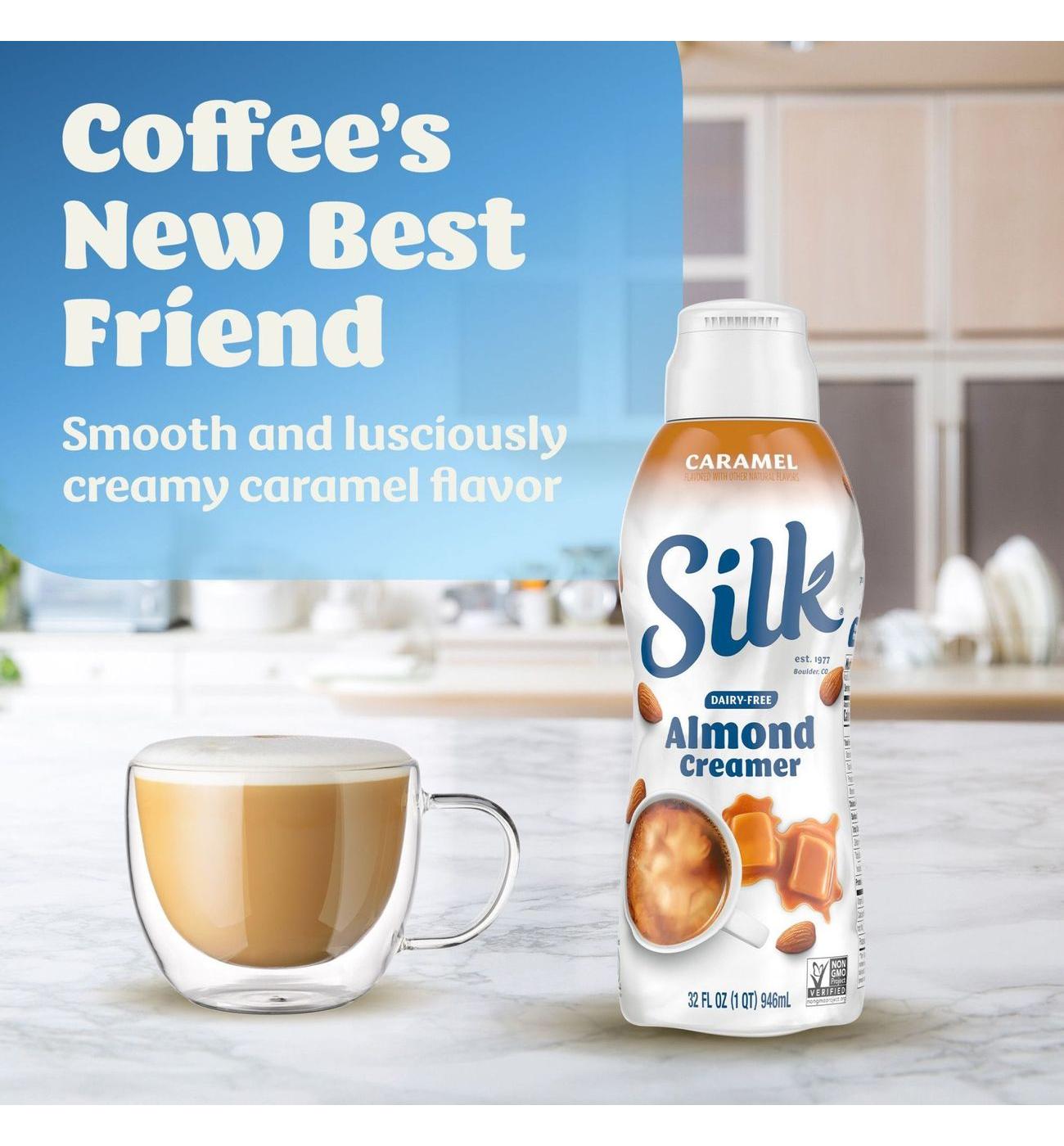 Silk Dairy Free Almond Milk Liquid Coffee Creamer - Caramel ; image 7 of 10