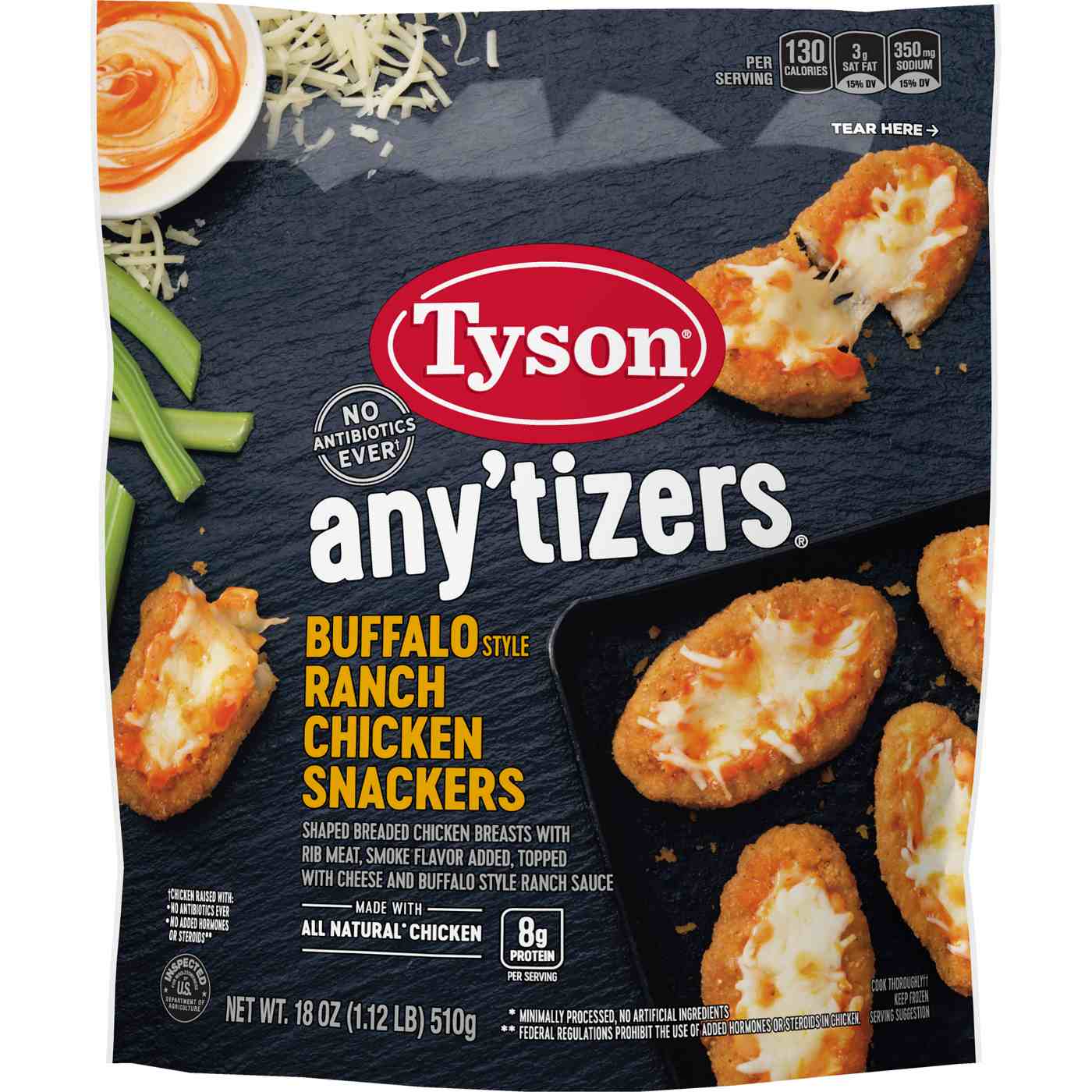 Tyson Any'tizers Buffalo Style Ranch Chicken Snackers; image 1 of 2