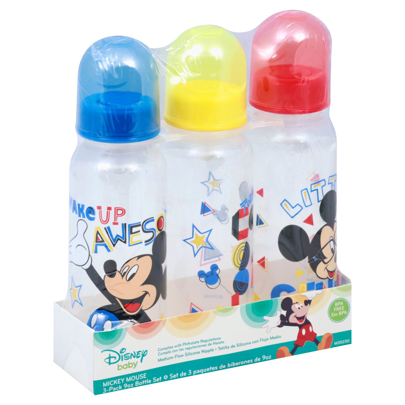 Blue Mickey Mouse Kids Drinking 17.3 Fluid Ounce Bottle BPA FREE 