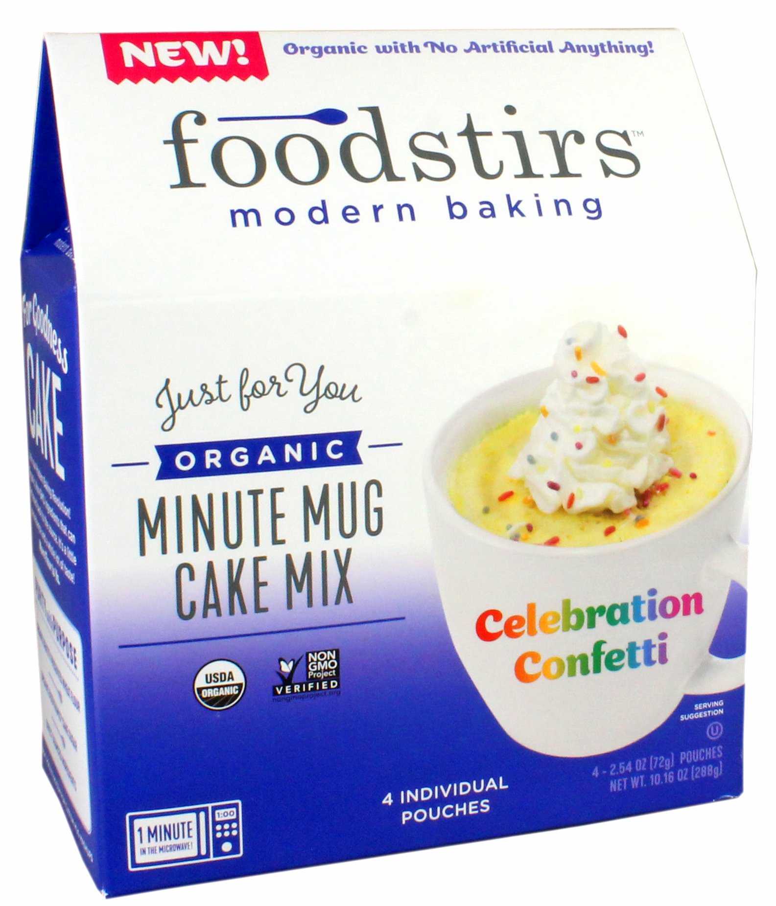 Foodstirs Organic Celebration Confetti Minute Mug Cake Mix Shop