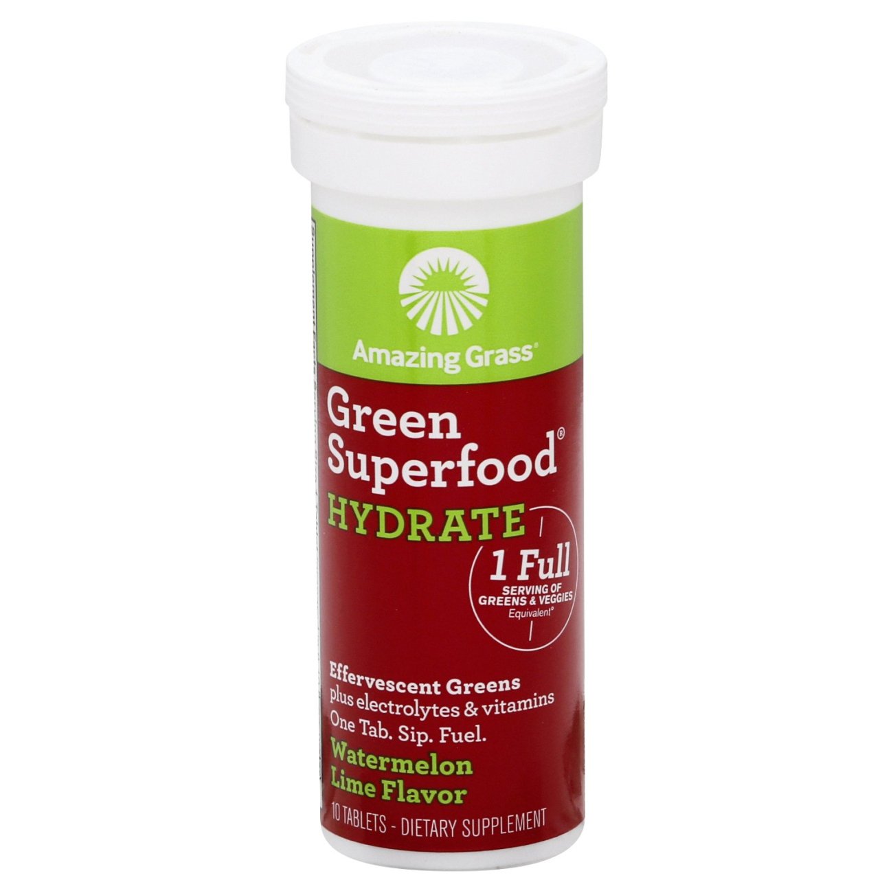 Amazing Grass Green Superfood Effervescent Hydrate Watermelon Lime Tablets Shop Vitamins AZ