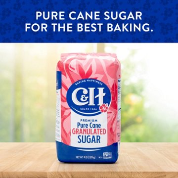 C&H Premium Pure Cane Granulated Sugar, 4 lbs