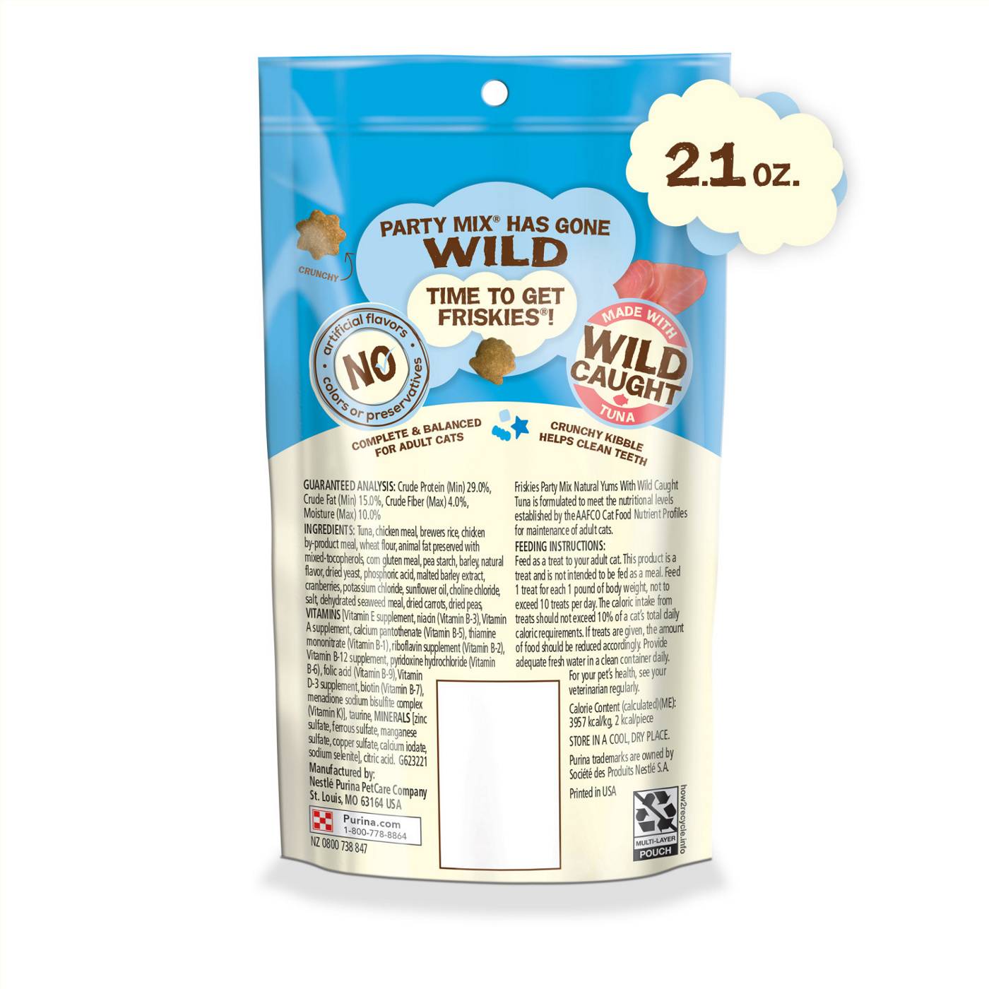 Friskies Purina Friskies Natural Cat Treats, Party Mix Natural Yums