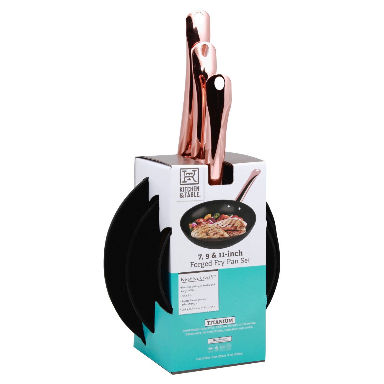 Kitchen & Table By H-E-B Forged Fry Pan Set - Copper Handle - Shop ...