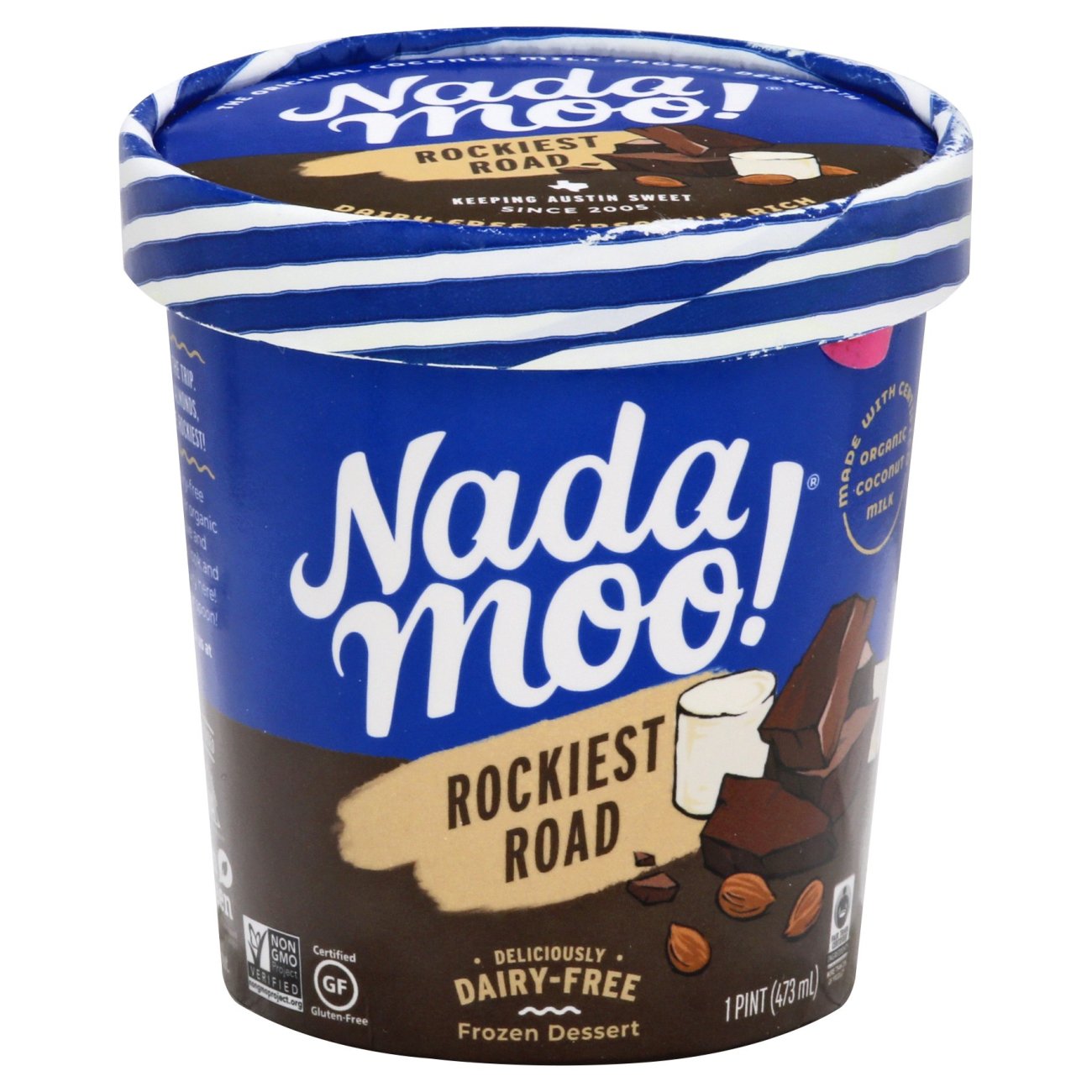 Nadamoo! The Rockiest Road Frozen Dairy-Free Frozen Dessert - Shop Ice ...
