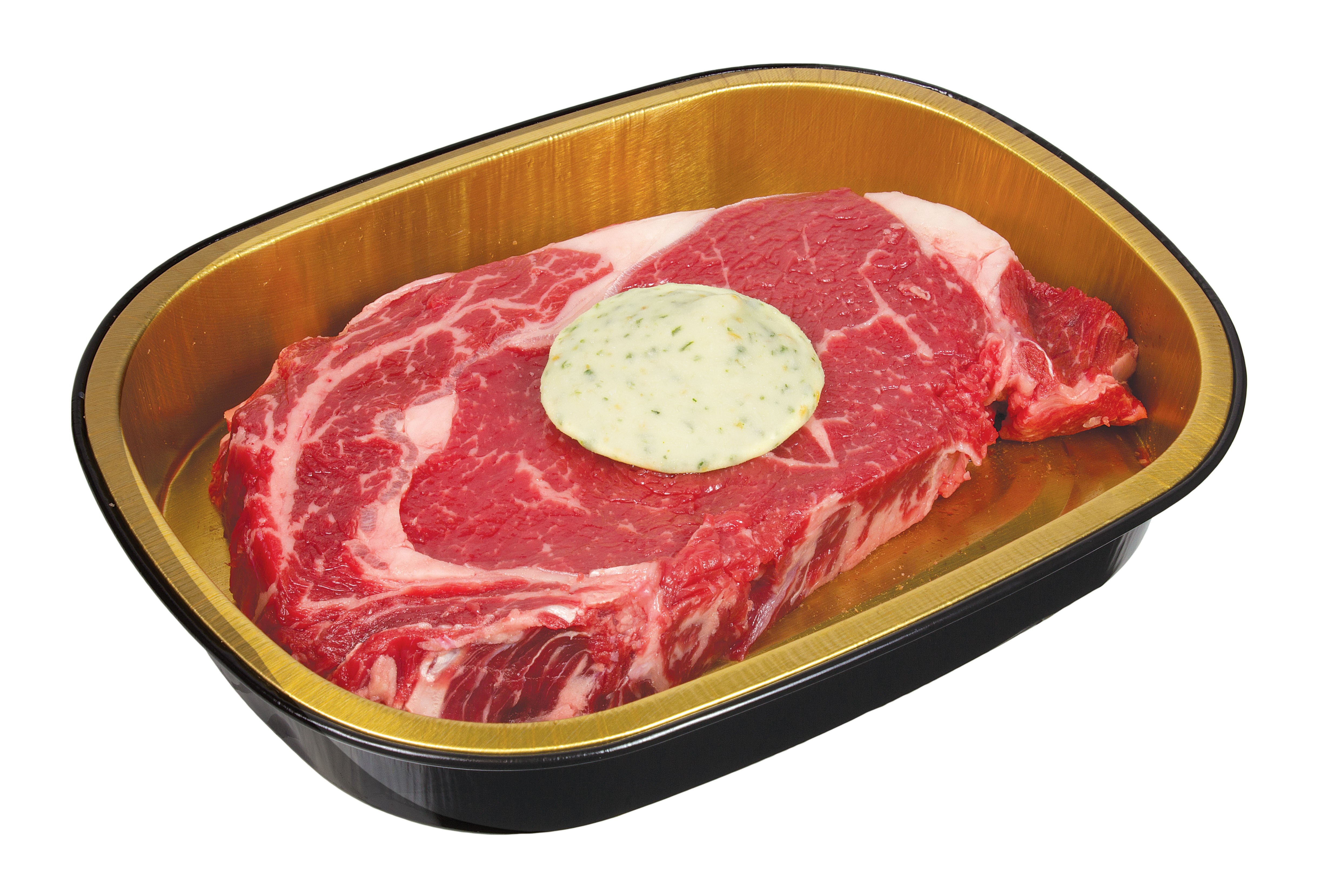 Meal Simple by H-E-B Beef Ribeye Steak with Garlic Parmesan Butter, Avg. 0.84 lb