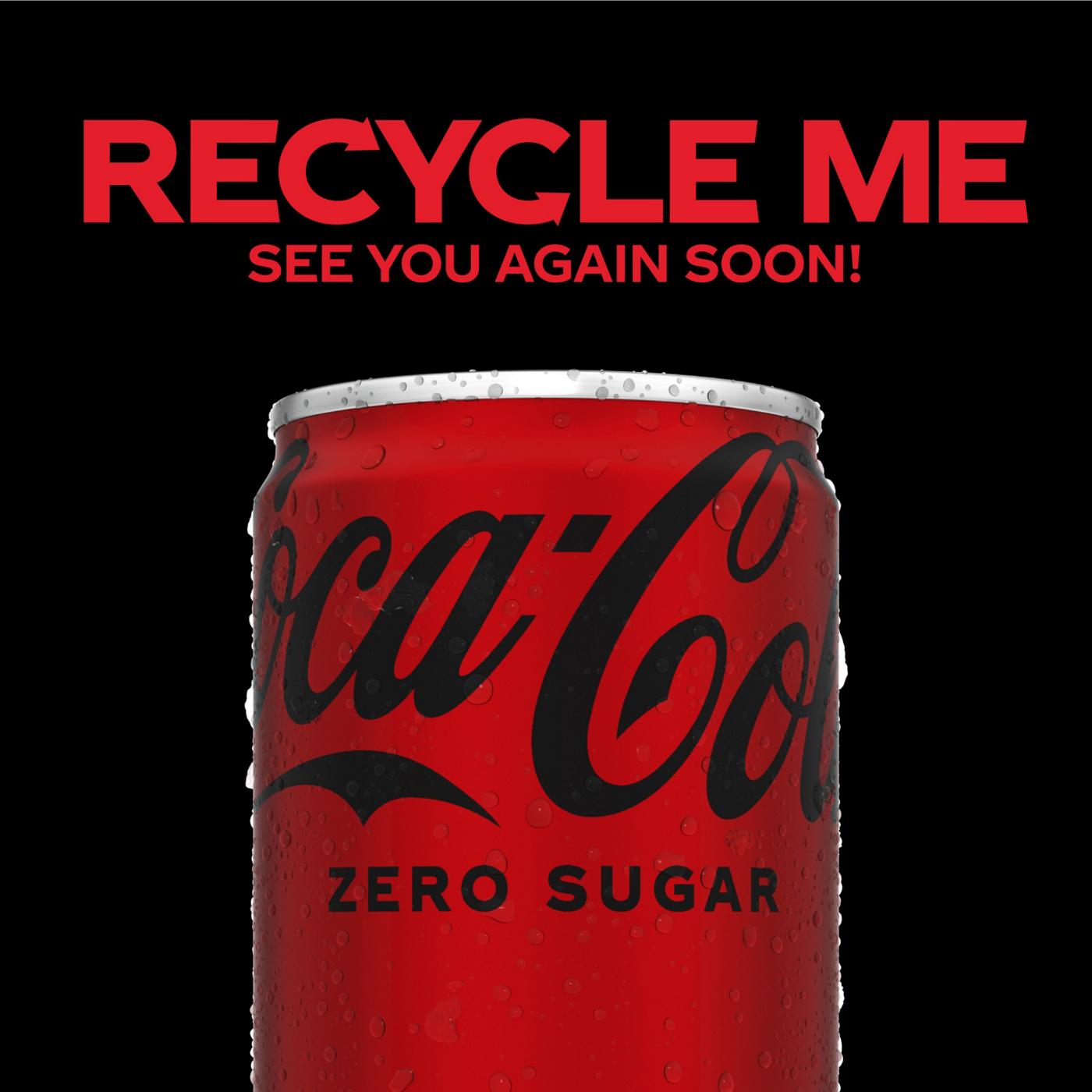 Coca-Cola Zero Sugar Soda Soft Drink Fridge Pack 10 pk Mini Cans; image 2 of 8