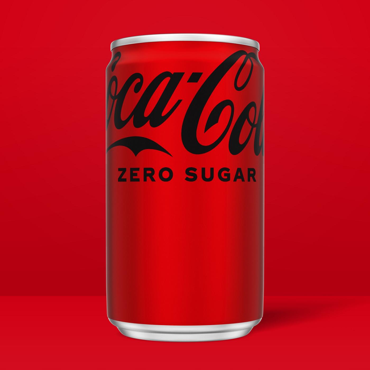 Coca-Cola Zero Sugar Soda Soft Drink Fridge Pack 10 pk Mini Cans; image 4 of 8