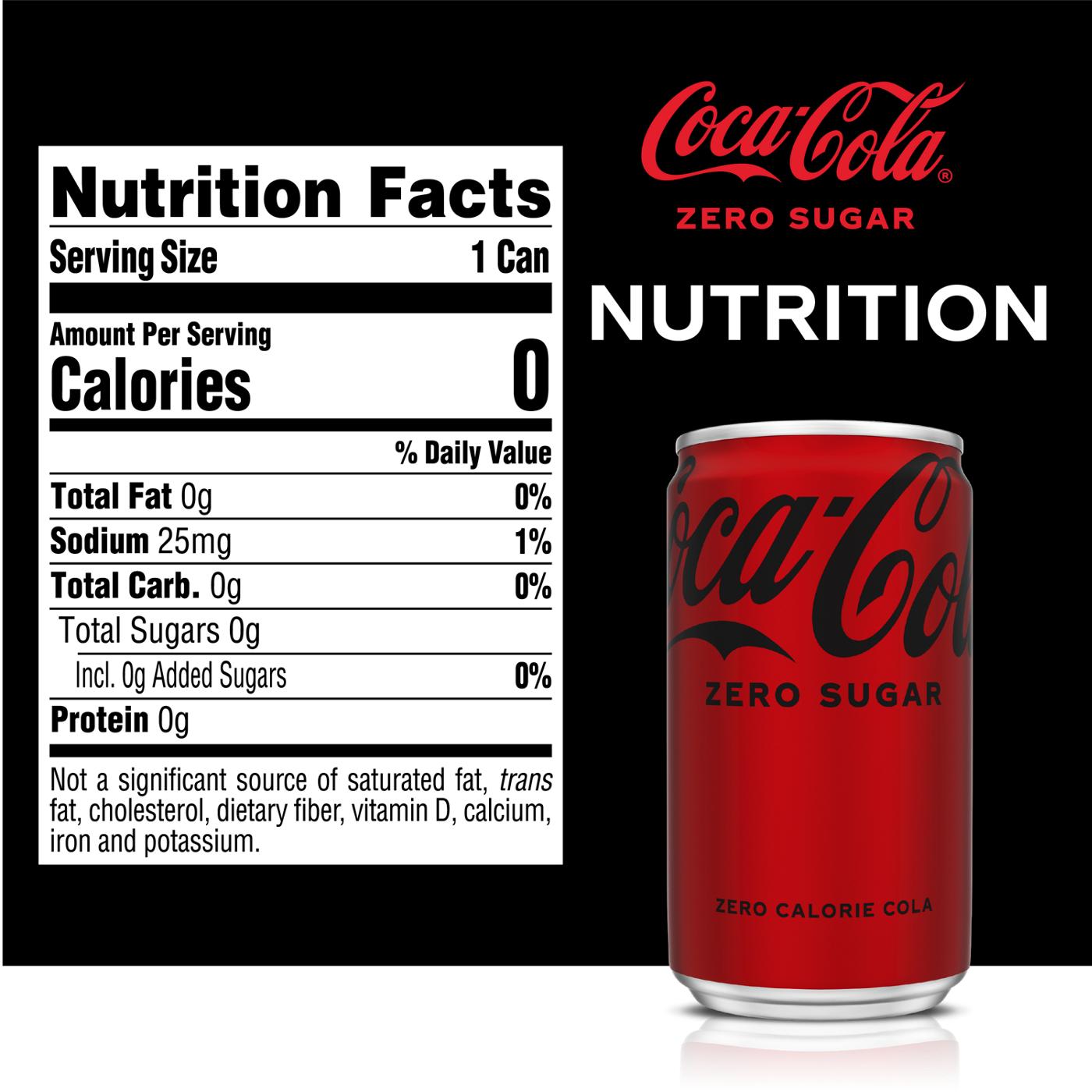Coca-Cola Zero Sugar Coke 7.5 oz Cans; image 3 of 4