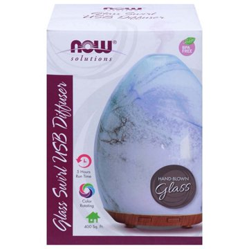 NOW Solutions Glass Swirl USB Oil Diffuser