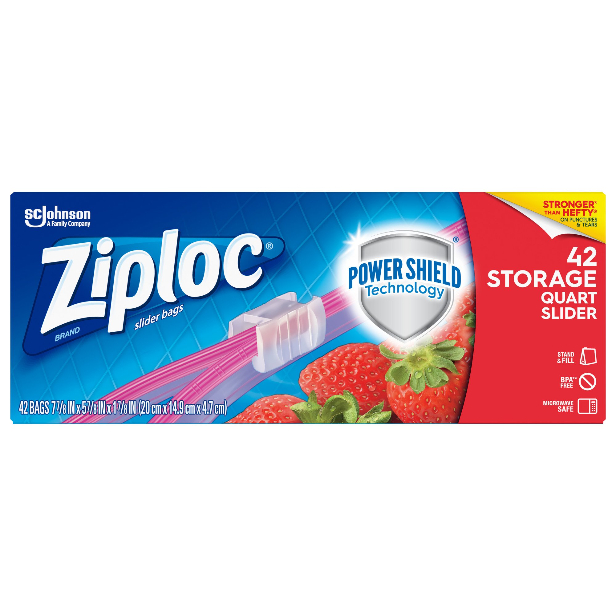 Ziploc Slider Stand & Fill Quart Storage Bags - Shop Storage Bags at H-E-B