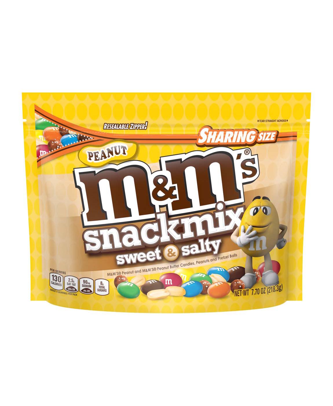 M&M's Peanut Chocolate Snack Mix Sweet & Salty Sharing Size Pouch; image 1 of 6