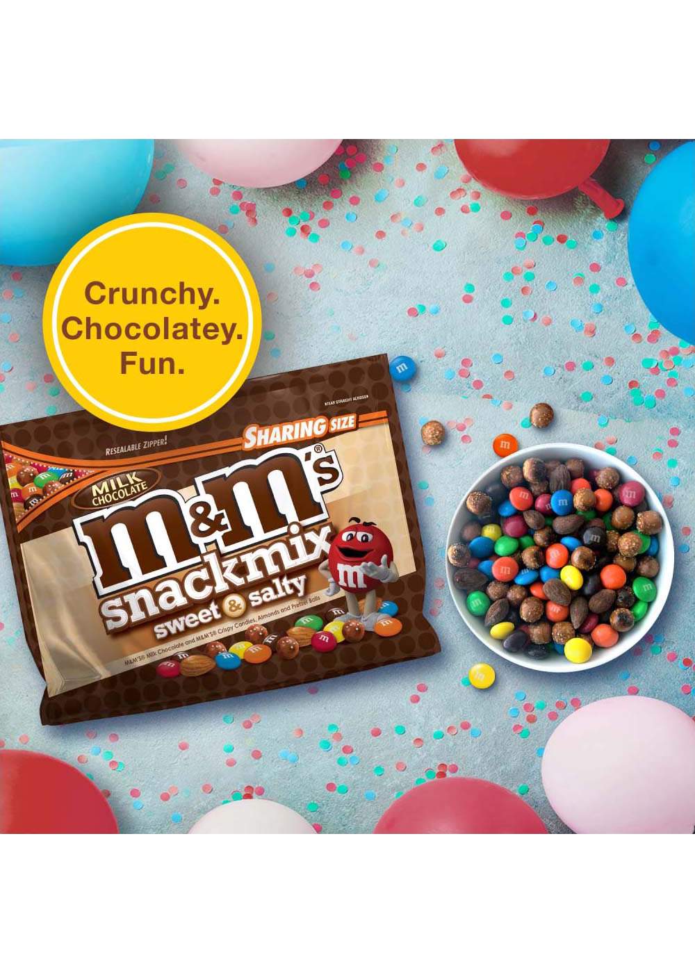 M&M's Milk Chocolate Snack Mix Sweet & Salty Sharing Size Pouch; image 3 of 4