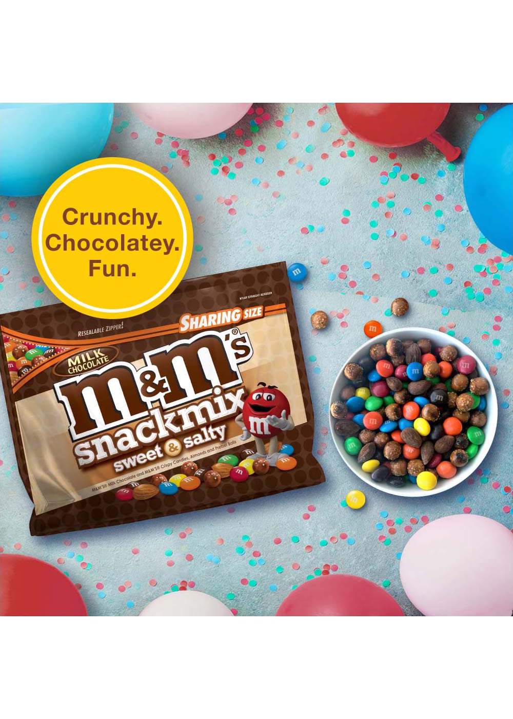 M&M's Milk Chocolate Snack Mix Sweet & Salty Sharing Size Pouch; image 4 of 6